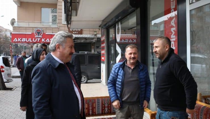 Başkan Palancıoğlu’na Hunat Mahallesi esnafından yoğun ilgi