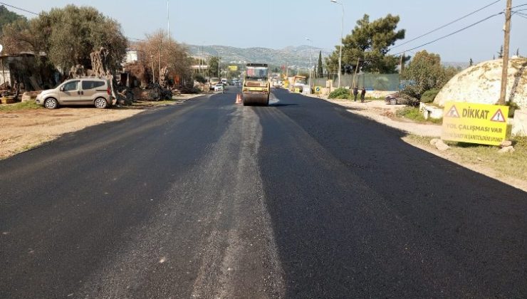 Bodrum’da sıcak asfalt çalışmaları sürüyor