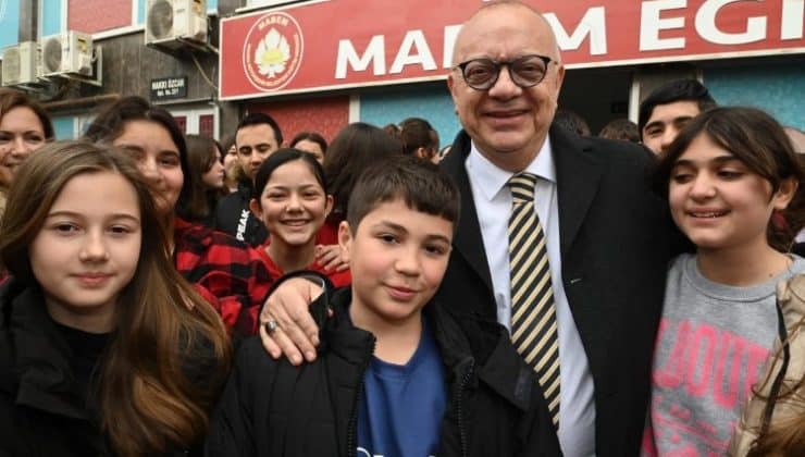 Saruhanlılı öğrenciler Başkan Ergün’ü sevgiyle karşıladı