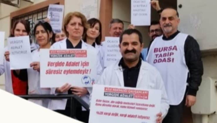 Bursa’da aile hekimleri ‘vergide adalet’ istiyor