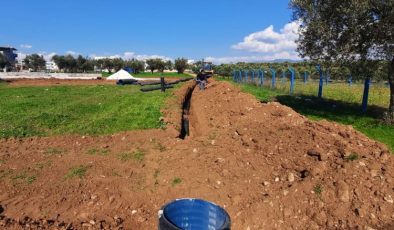 Manisa’da imara yeni açılan bölgede altyapı çalışması