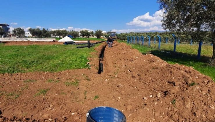 Manisa’da imara yeni açılan bölgede altyapı çalışması