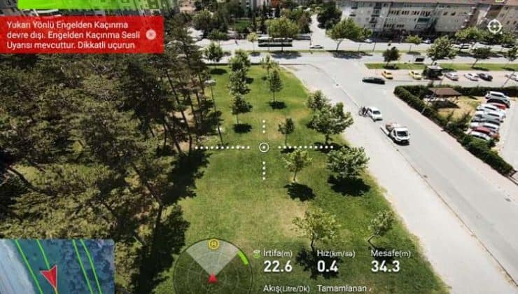 Kocasinan, drone ile tüm açık alanları ilaçlıyor