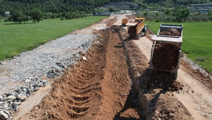 Muğla otogar yolunda çalışmalar devam ediyor