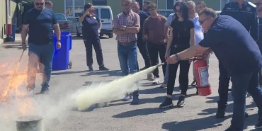 Gölcük Belediyesi personeline yangın eğitimi